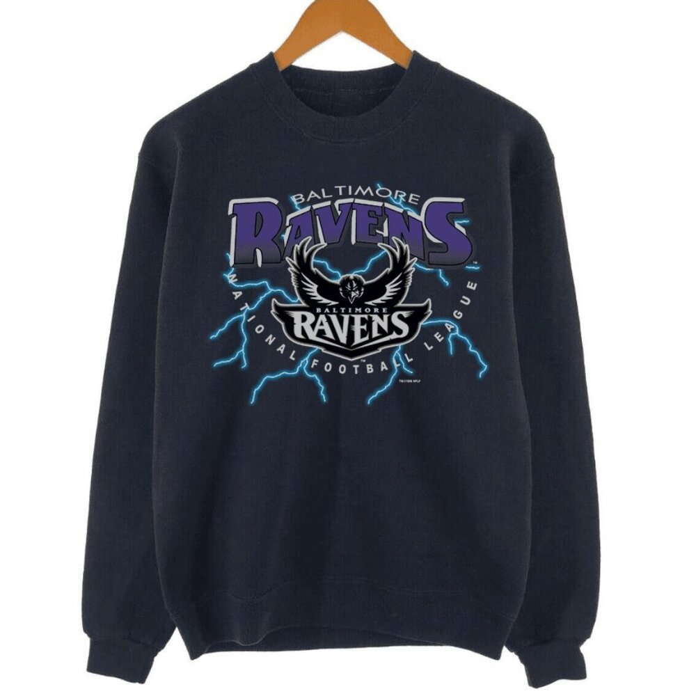 1996 Vintage Baltimore Ravens Lightning Rare Jackson NFL Football Sweatshirt